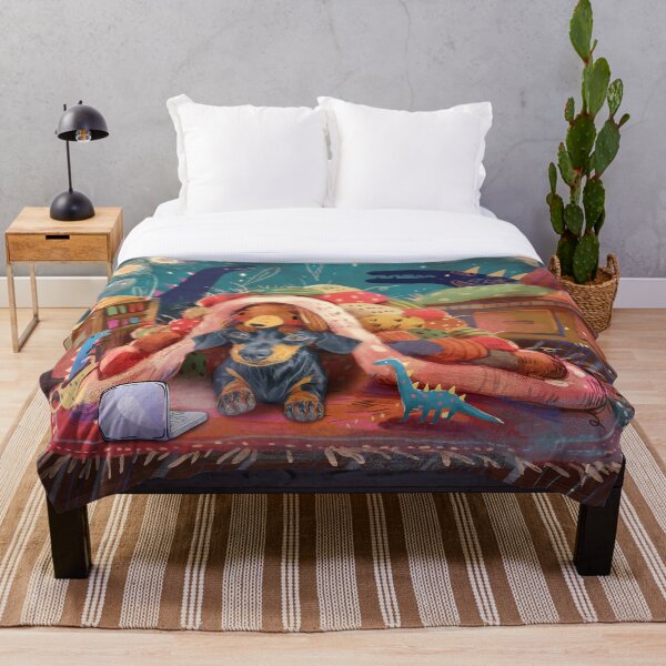 Artikelvorschau, Dackel hält sich im Bett warm entworfen und verkauft von Clitus.