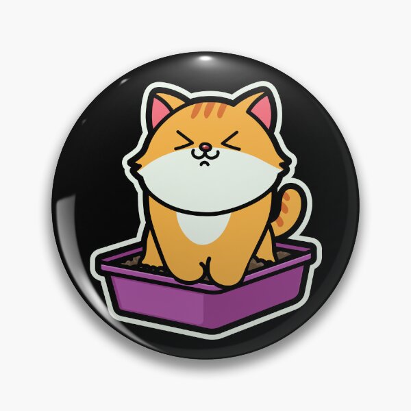 Item preview, Cute Cartoon animal-Chub Cat in Litter Box designed and sold by Design_for_merch.