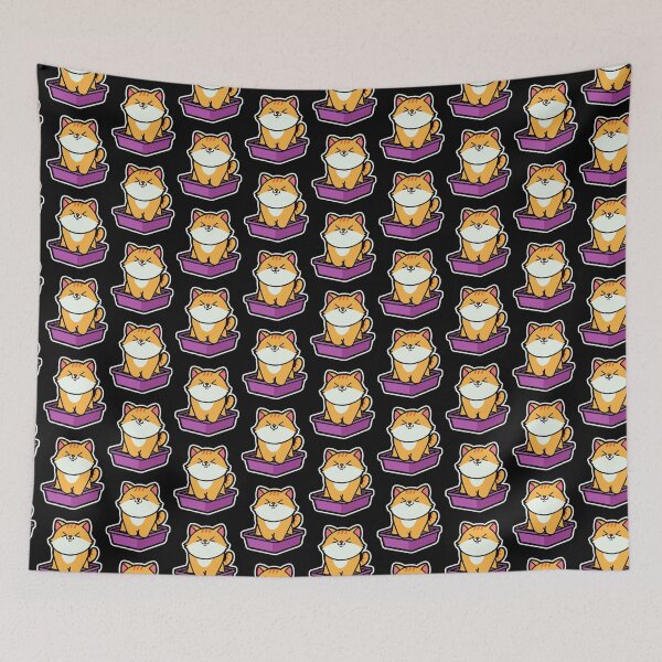 Item preview, Cute Cartoon animal-Chub Cat in Litter Box designed and sold by Design_for_merch.
