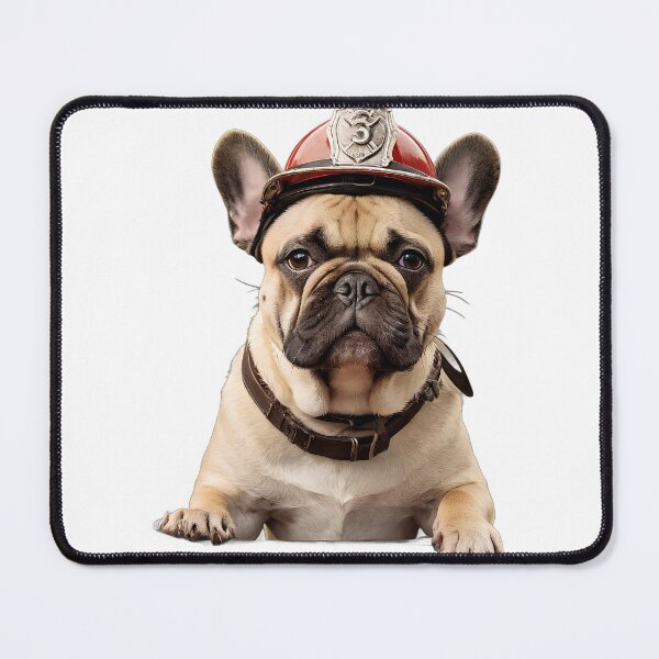 Item preview, Madison the Frenchie Firefighter Dog (transp background) designed and sold by TheHotEnd.