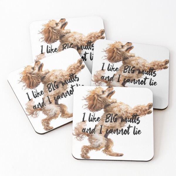 Item preview, I Like Big Mutts And I Cannot Lie Funny Silly Fluffy Hairy Dancing Dog designed and sold by PrintShangri-La.