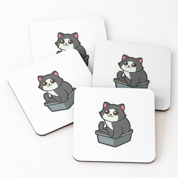 Item preview, Cute Cartoon animal-Cute Cat in Litter Box designed and sold by Design_for_merch.