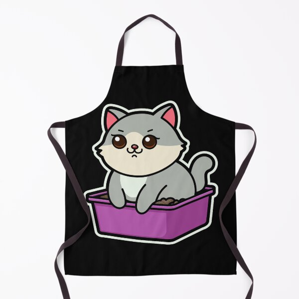 Item preview, Cute Cartoon animal-Funny Fat Cat in Litter Box designed and sold by Design_for_merch.