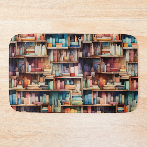 Item preview, Beautiful Watercolor Books Library Bookshelves designed and sold by Geek Updated.