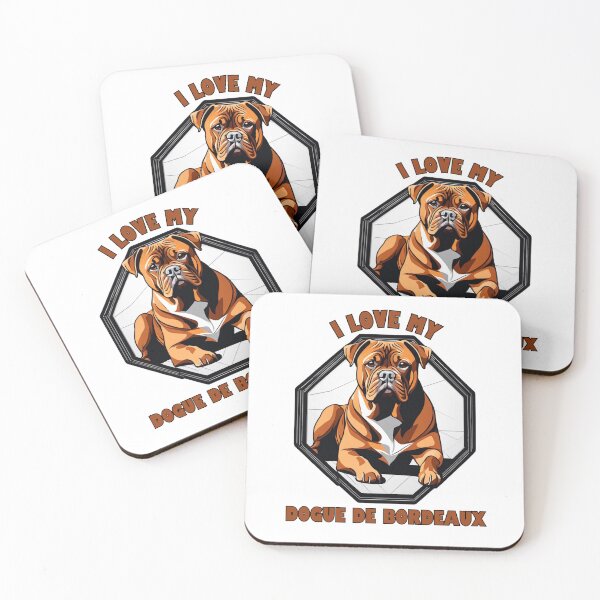 Item preview, I Love My Dogue De Bordeaux designed and sold by NiftyTees.