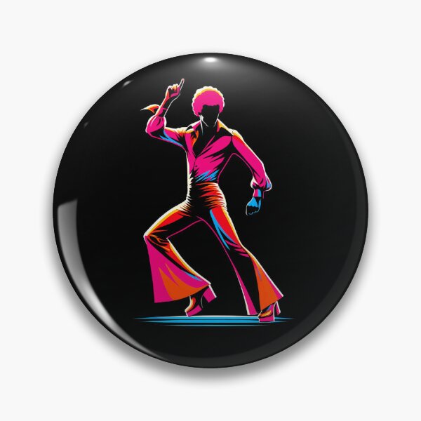 Artikelvorschau, 70er-Jahre-Disco-Mann-Silhouette auf Schwarz entworfen und verkauft von TeeTown Treasure.