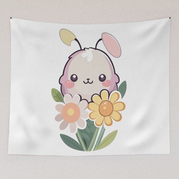 Item preview, Adorable Bunny Bee Amidst Blossoms designed and sold by Hill Strom.