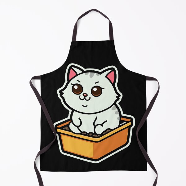 Item preview, Cute Cartoon fat animal-Chubby Cat in Litter Box designed and sold by Design_for_merch.