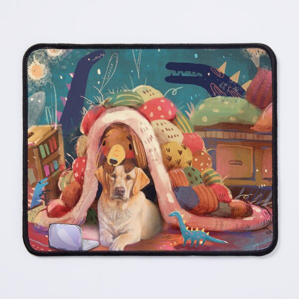 Item preview, Golden Retriever se mantiene caliente en la cama designed and sold by Clitus.
