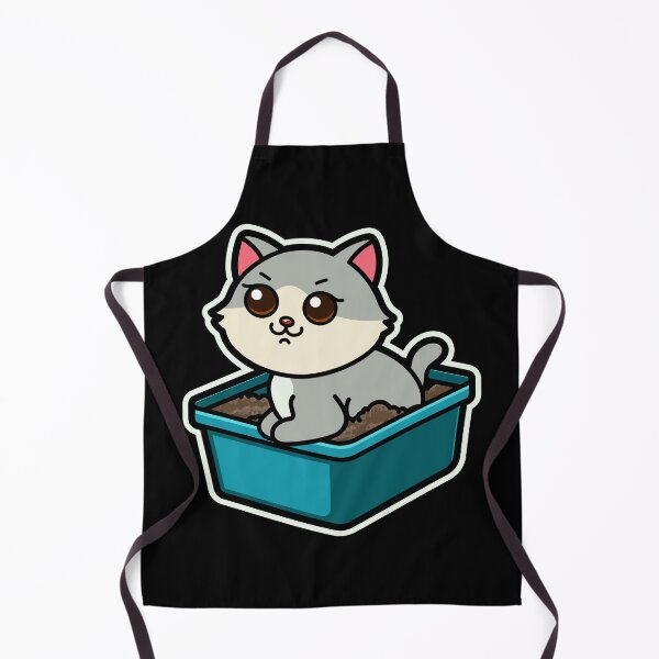 Item preview, Cute Cartoon fat animal-Fat Cat in Litter Box designed and sold by Design_for_merch.