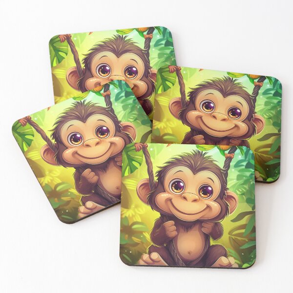 Item preview, Cheeky Jungle Monkey designed and sold by cute-animals99.