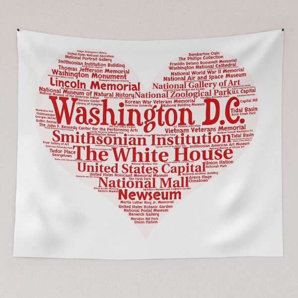 Item preview, Heart of Washington DC Heart Word Cloud Products designed and sold by Mel747.