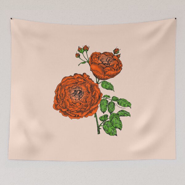Item preview, Orange Globular Rose Bloom Very Full 40+ Petals In 3+ Rows designed and sold by Rachael Taylor.