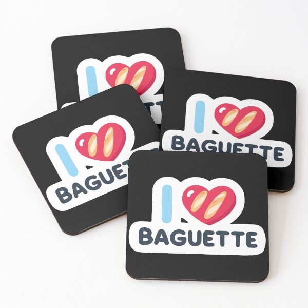 Item preview, Love At First Bite: I ♥️ BAGUETTE Sticker designed and sold by SaiwaiMiyuki.