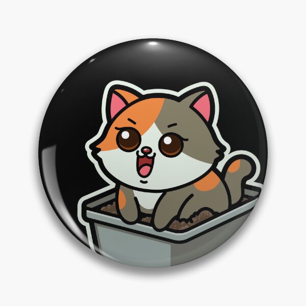 Item preview, Funny Cartoons-Chub Cat in Litter Box designed and sold by Design_for_merch.