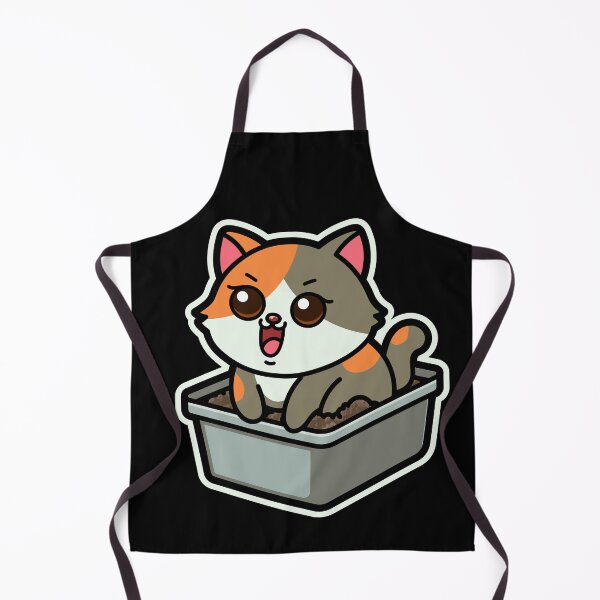 Item preview, Funny Cartoons-Chub Cat in Litter Box designed and sold by Design_for_merch.