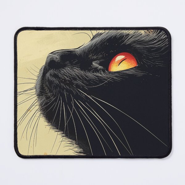 Item preview, Black Cat Orange Eyes Closeup designed and sold by Petschar.
