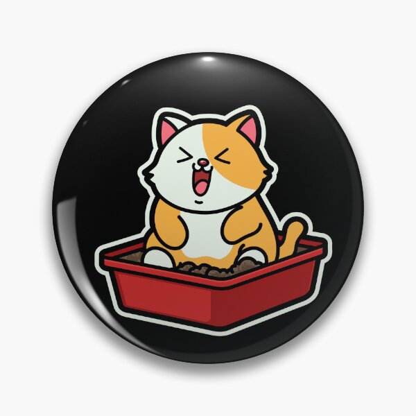 Item preview, funny cats cartoon-Cute Cat in Litter Box designed and sold by Design_for_merch.