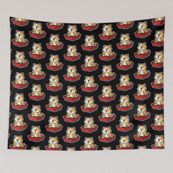 Item preview, funny cats cartoon-Cute Cat in Litter Box designed and sold by Design_for_merch.