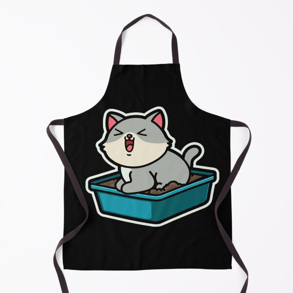 Item preview, funny cats cartoon-Fat Cat in Litter Box designed and sold by Design_for_merch.
