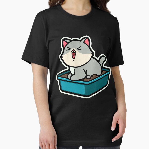 Item preview, funny cats cartoon-Fat Cat in Litter Box designed and sold by Design_for_merch.