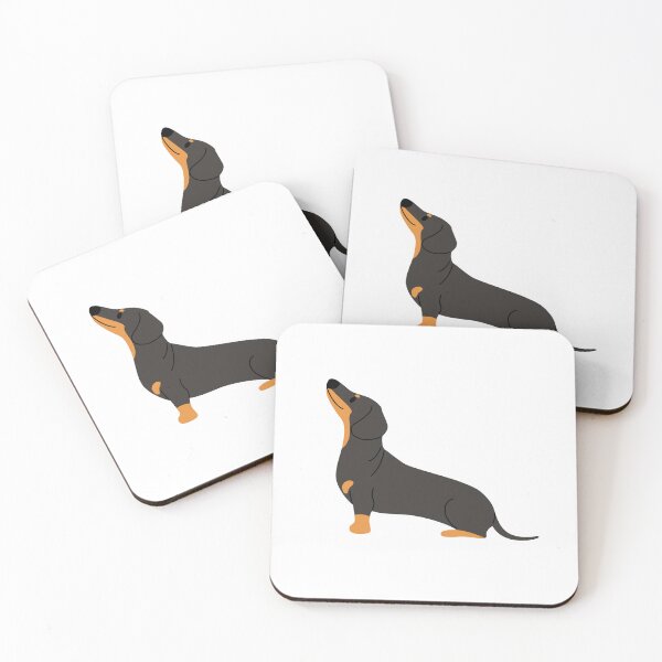 Item preview, Dachshund Cute Sausage Dog Sitting Digital Art Black Design designed and sold by GSDDESIGNMERCH.