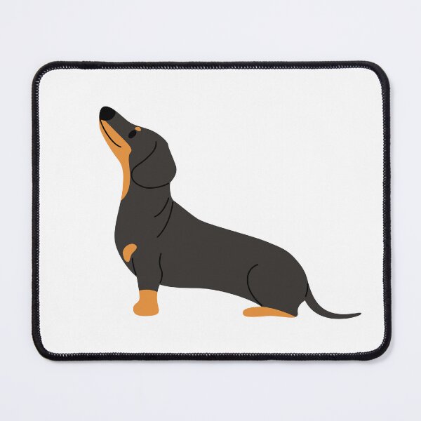 Item preview, Dachshund Cute Sausage Dog Sitting Digital Art Black Design designed and sold by GSDDESIGNMERCH.