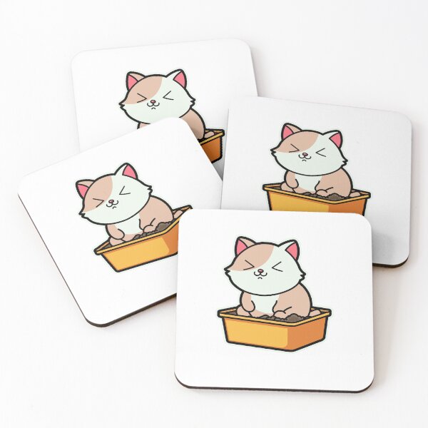 Item preview, funny cats cartoon-Kittens in Litter Box designed and sold by Design_for_merch.