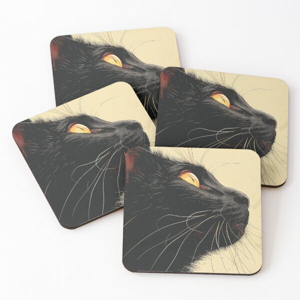 Item preview, Closeup Black Cat Side Pose designed and sold by Petschar.