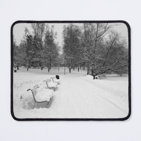 Item preview, Snow covered park benches designed and sold by riku05830.