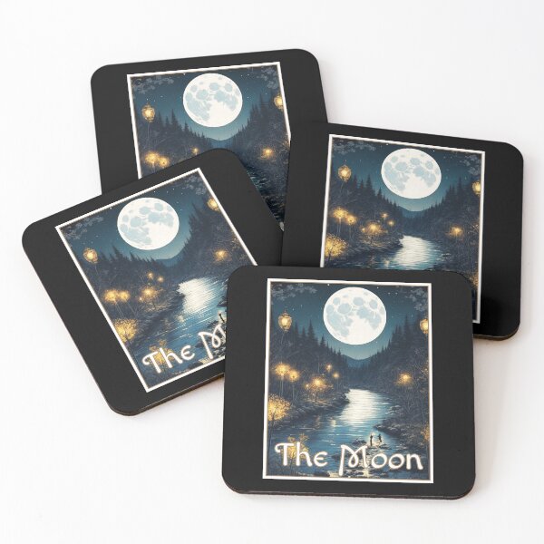 Item preview, The Moon Lake Reflection Major Arcana Card Quiet Night designed and sold by Pixel Waite.