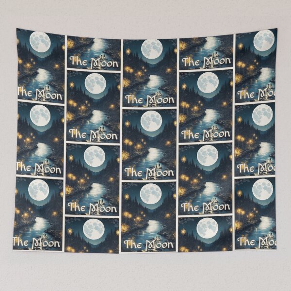Item preview, The Moon Lake Reflection Major Arcana Card Quiet Night designed and sold by Pixel Waite.