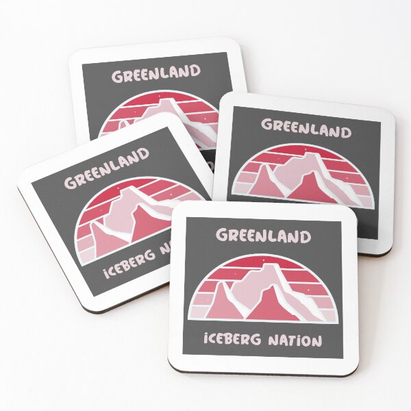 Item preview, Greenland - Iceberg Nation Vintage Pink Red Illustration designed and sold by GraTEEtude.