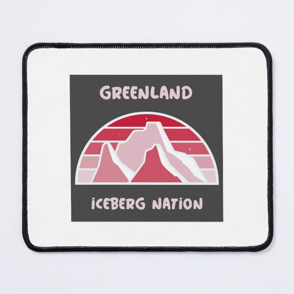Item preview, Greenland - Iceberg Nation Vintage Pink Red Illustration designed and sold by GraTEEtude.