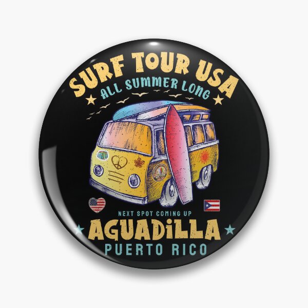 Item preview, Surf Tour USA - Surfing Spot Aguadilla Puerto Rico designed and sold by eclecTEEq.