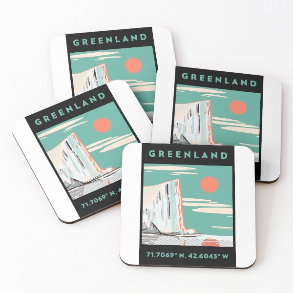 Item preview, Greenland Floating Iceberg Coordinate Modern Art designed and sold by GraTEEtude.