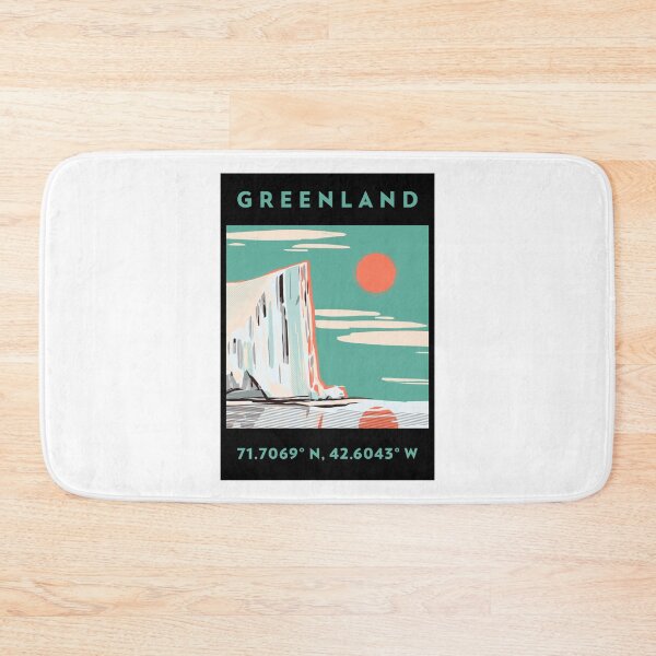 Item preview, Greenland Floating Iceberg Coordinate Modern Art designed and sold by GraTEEtude.