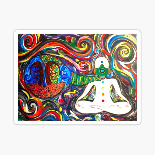Respire, tableau d'art énergétique Sticker