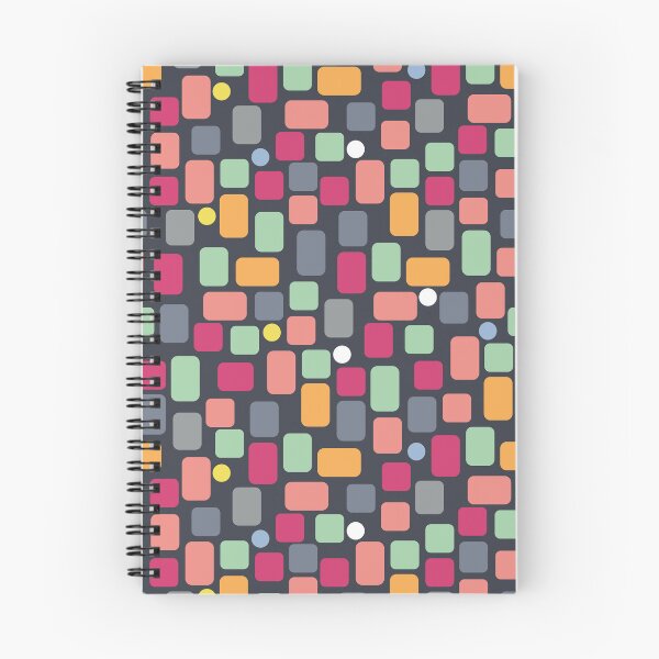 Item preview, Scattered pattern from colorful rectangles on dark blue designed and sold by colorofmagic.