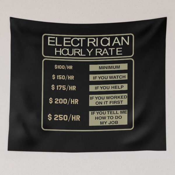 Item preview, Electrician Hourly Rate  designed and sold by Kieran Abbott.
