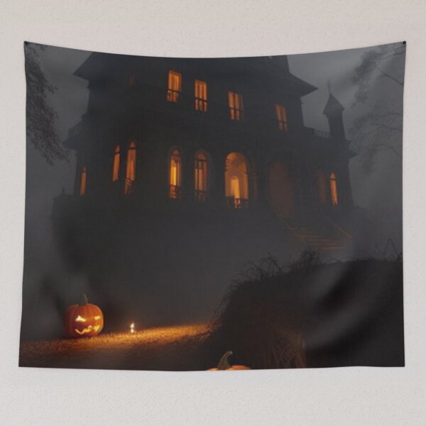 Item preview, Glowing Pumpkins and Haunted House designed and sold by TheDarkWardrobe.