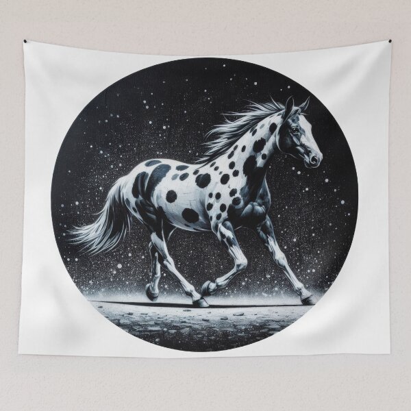 Item preview, Mustang appaloosa black and white designed and sold by NEUMANN ArtWear Boutique.