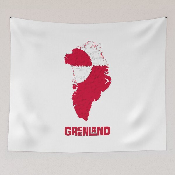 Item preview, Red White Greenland Map Kalaallit Nunaat designed and sold by GraTEEtude.