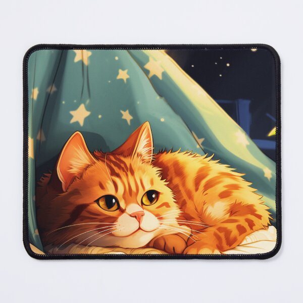 Aperçu de l'œuvre chat mignon qui dort dans son lit créée et vendue par DaveMerch.