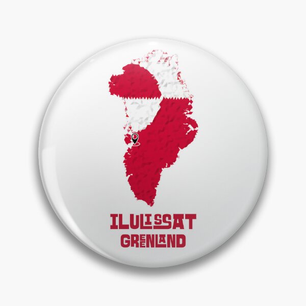 Artikelvorschau, Rot-weiße Grönlandkarte Ilulissat Kalaallit Nunaat entworfen und verkauft von GraTEEtude.