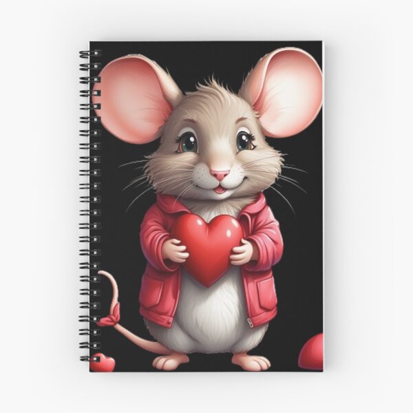 Item preview, Cute forest mouse holding a red love heart designed and sold by fawzimorsy.