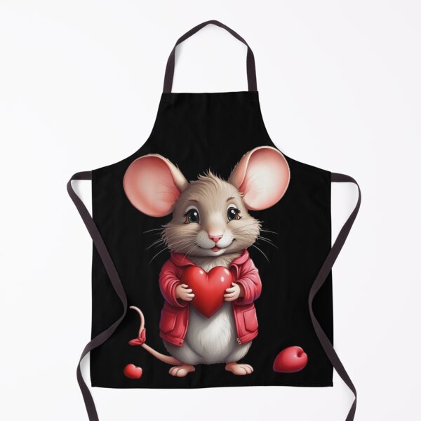 Item preview, Cute forest mouse holding a red love heart designed and sold by fawzimorsy.