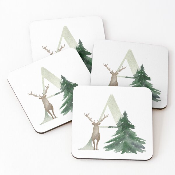 Artikelvorschau, Watercolor forest letter A.  entworfen und verkauft von tapilipa.