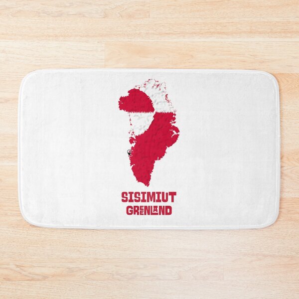 Item preview, Red White Greenland Map Sisimiut Kalaallit Nunaat designed and sold by GraTEEtude.