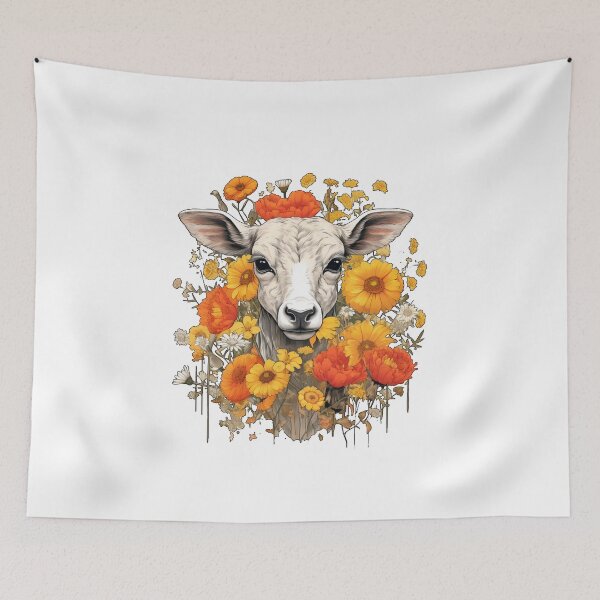 Item preview,  A Sheep Amongst Flowers designed and sold by fox tail.
